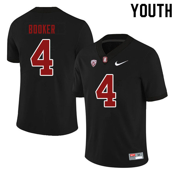 Youth #4 Thomas Booker Stanford Cardinal College Football Jerseys Sale-Black - Click Image to Close